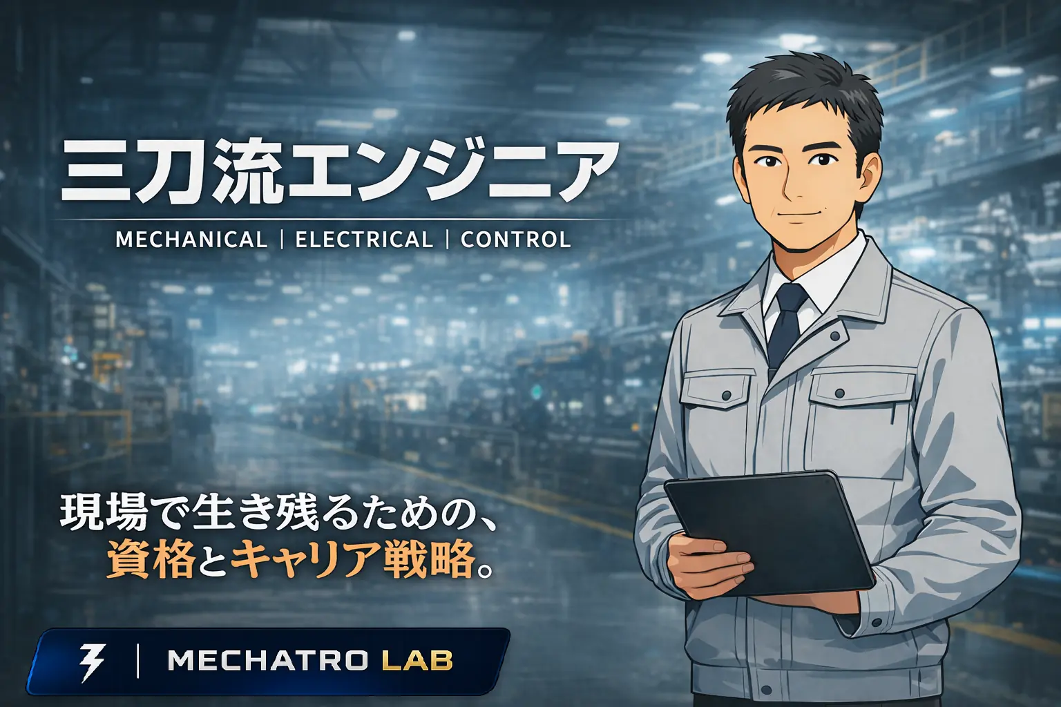 メカトロラボ運営者の三刀流エンジニアのプロフィール文のアイキャッチ画像
